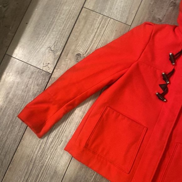 Red H & M Short Pea Coat Size 8 - Picture 5 of 6